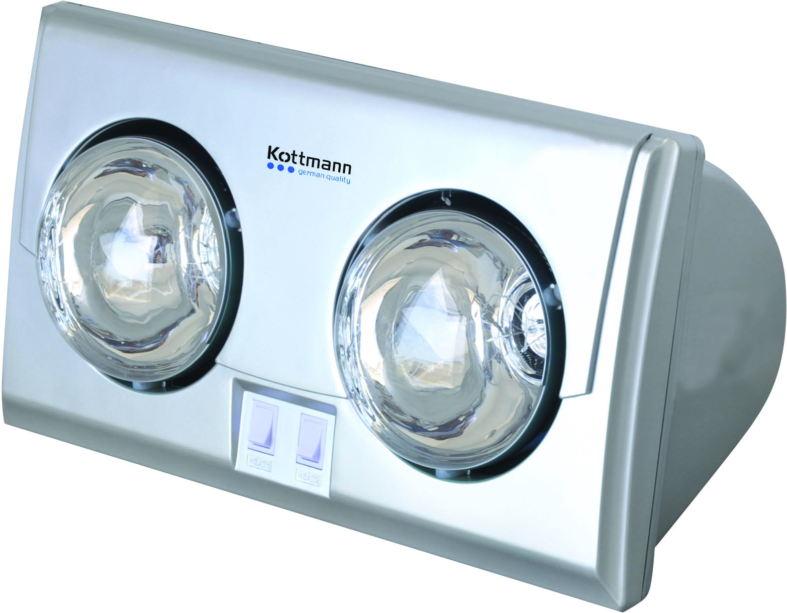Đèn sưởi nhà tắm 2 bóng bạc Kottman (K2BS)
