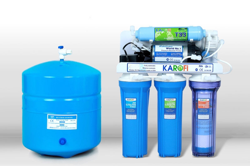 Máy lọc nước Karofi 8 cấp lọc không tủ bình áp thép (K8)